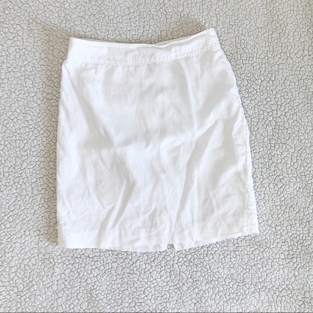 Banana Republic White Skirt